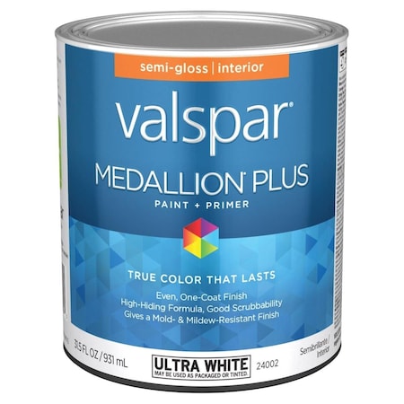 Paperperfect 1 qt. Medallion Acrylic Latex All Purpose Paint & Primer, White PA3982696